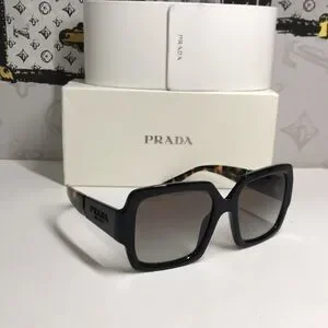 New Authentic Prada Black Square Sunglasses SPR 21x 1AB-0A7 Buy PRADA Square Sunglasses Online | MAGRABi KSA main image 3